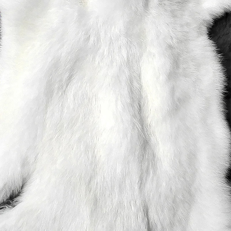 Faux Rabbit Fur White Fur Sale by Whole Piece Fluffy Rabbit Pelts Clothing Accessories Faux Fur for Blanket Carpets