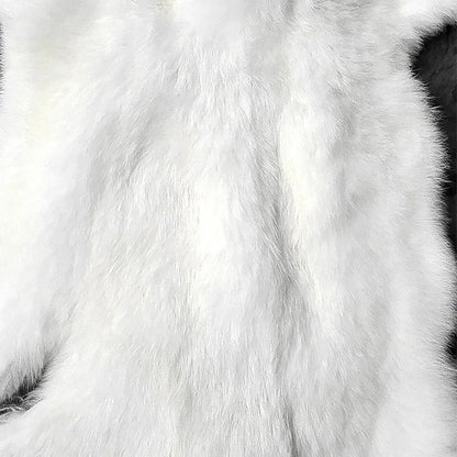 Faux Rabbit Fur White Fur Sale by Whole Piece Fluffy Rabbit Pelts Clothing Accessories Faux Fur for Blanket Carpets