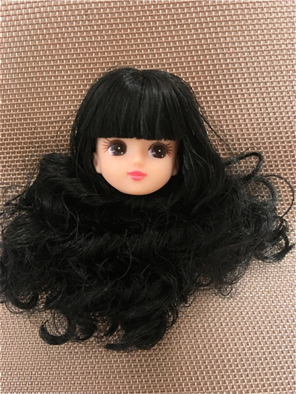 Original Licca Miki Maki Jenney Doll Bald Head Rooted Hair Cartton Anime Princess Heads DIY Plants Hair Head