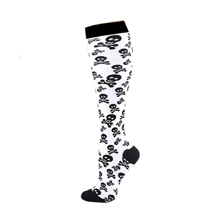 Compression Socks Women Men Outdoor Sports Halloween Series Animals Flamingo Shark Monkey Cat Bones Pressure Elastic Stockings