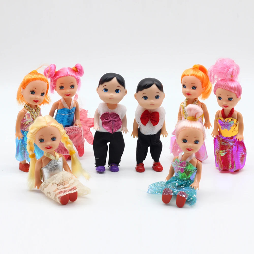 1pc 3.5inch Popular Fashion Dolls Toys Girl Dolls , Super Cute Small Dolls 10cm