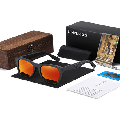 GM Wooden Male Lady Sunglasses Men's Luxury Brand Designer Polarized Sun Glasses Vintage Sunglass Women Eyewear With  Box