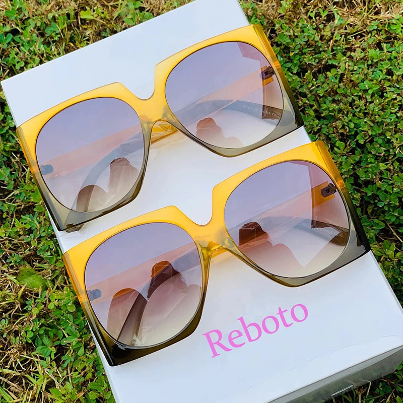 Retro Square Brand Designer Sunglasses Women Fashion Eye Glasses Oversized Luxury Glasses Eyewear Oversized Sunglasses Woman