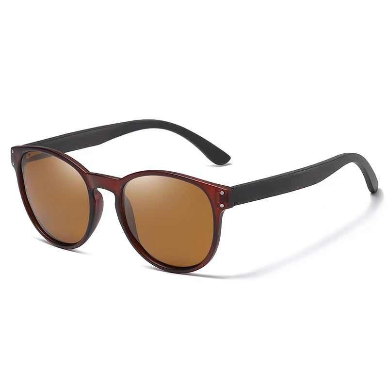 GM Polarized Sunglasses Men Women S5091 Brand  Wooden Sunglasses Women Round Frame Classic Sunglasses Oculos De Sol  UV400