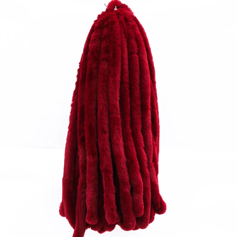 10m/Set Faux Rabbit Fur Ribbon for Trim Clothes Accessory Artificial Fur Strips Coat Hood Hat DIY Fluffy Garment Materialsse
