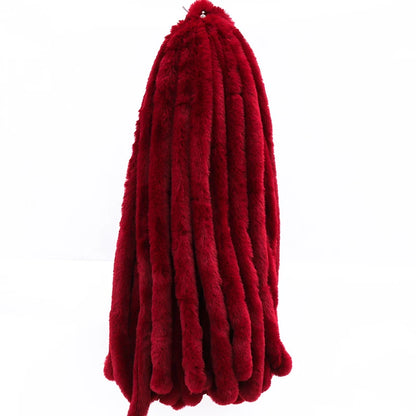 10m/Set Faux Rabbit Fur Ribbon for Trim Clothes Accessory Artificial Fur Strips Coat Hood Hat DIY Fluffy Garment Materialsse