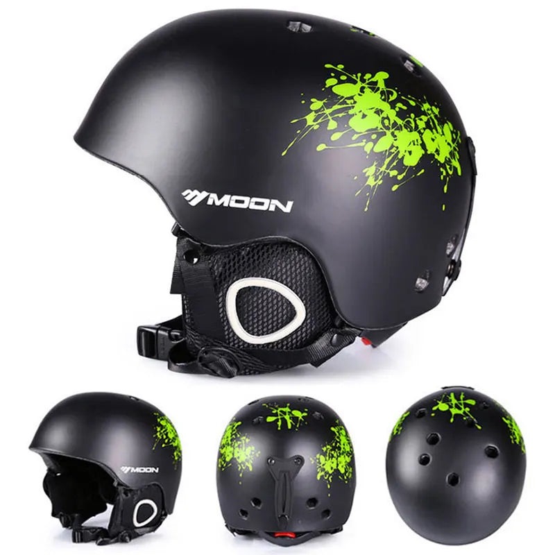 Moon CE Certification PC+EPS Adult Ski Helmet Men Women Skating Skateboard Helmet Snow Sports Snowboard Helmets With Goggles