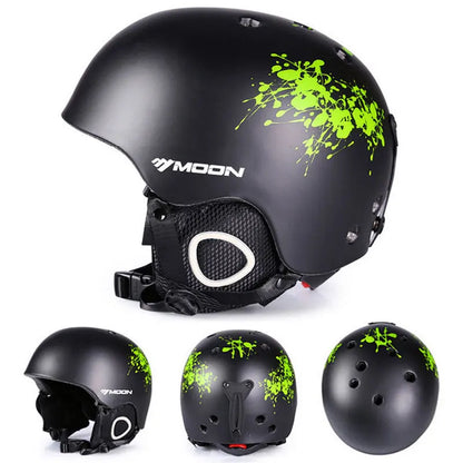 Moon CE Certification PC+EPS Adult Ski Helmet Men Women Skating Skateboard Helmet Snow Sports Snowboard Helmets With Goggles