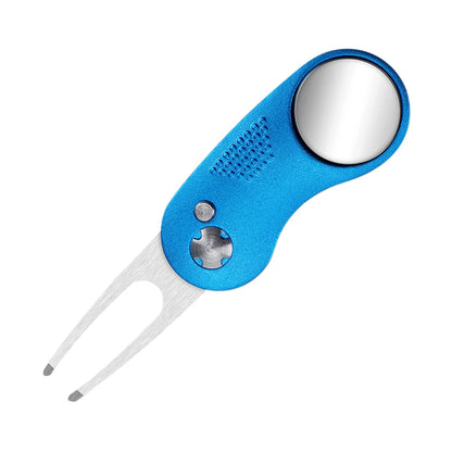 Mini Foldable Golf Divot Tool With Golf Ball Tool Marker Pitch Cleaner Golf Pitchfork Golf Accessories Putting Green Fork