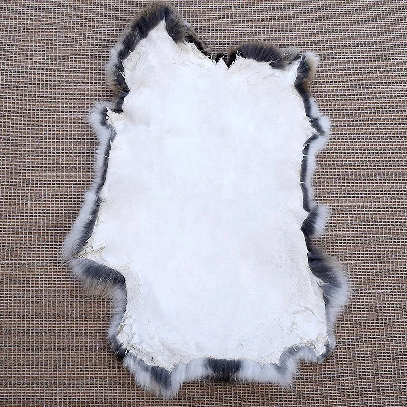 Faux Rabbit Fur White Fur Sale by Whole Piece Fluffy Rabbit Pelts Clothing Accessories Faux Fur for Blanket Carpets