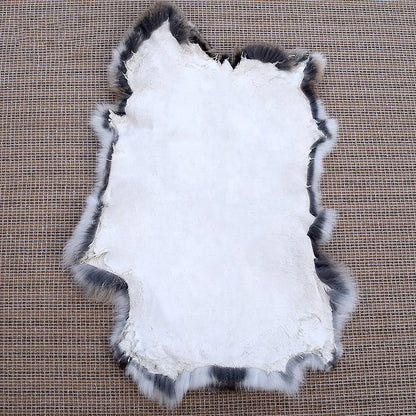 Faux Rabbit Fur White Fur Sale by Whole Piece Fluffy Rabbit Pelts Clothing Accessories Faux Fur for Blanket Carpets