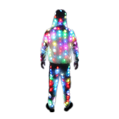 LED Jacket Luminous Clothes Creative Light Costume Laser Robot Suit Christmas Halloween Party Cospaly Costume for EDM Music
