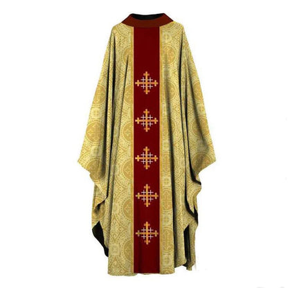 Halloween Cosplay Costume Men Muslim Dress Jubba Thobe Prayer Robe Gown Retro Medieval Priest Monk Missionary Cloak Cape Party