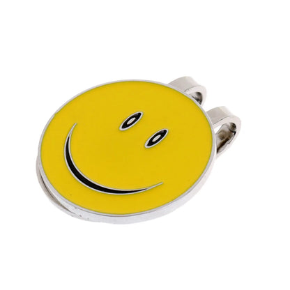 1Pcs Sturdy Smile Face Magnetic Alloy Hat Clip Golf Ball Mark Fit for Golf Cap Visor Outdoor Golf Accessories Golf Marker