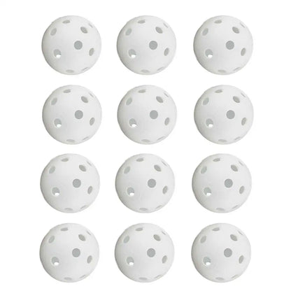 12/50pcs 42MM Practice Golf Balls Plastic Airflow Golf Ball Colorful Golf Practice Equipment