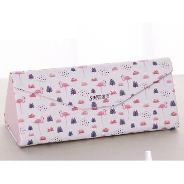 Mimiyou Top-Grade PU Spectacle Cases for Eyeglasses Fashion Folding Sunglasses Box Bag Portable Triangle Eyewear Protector