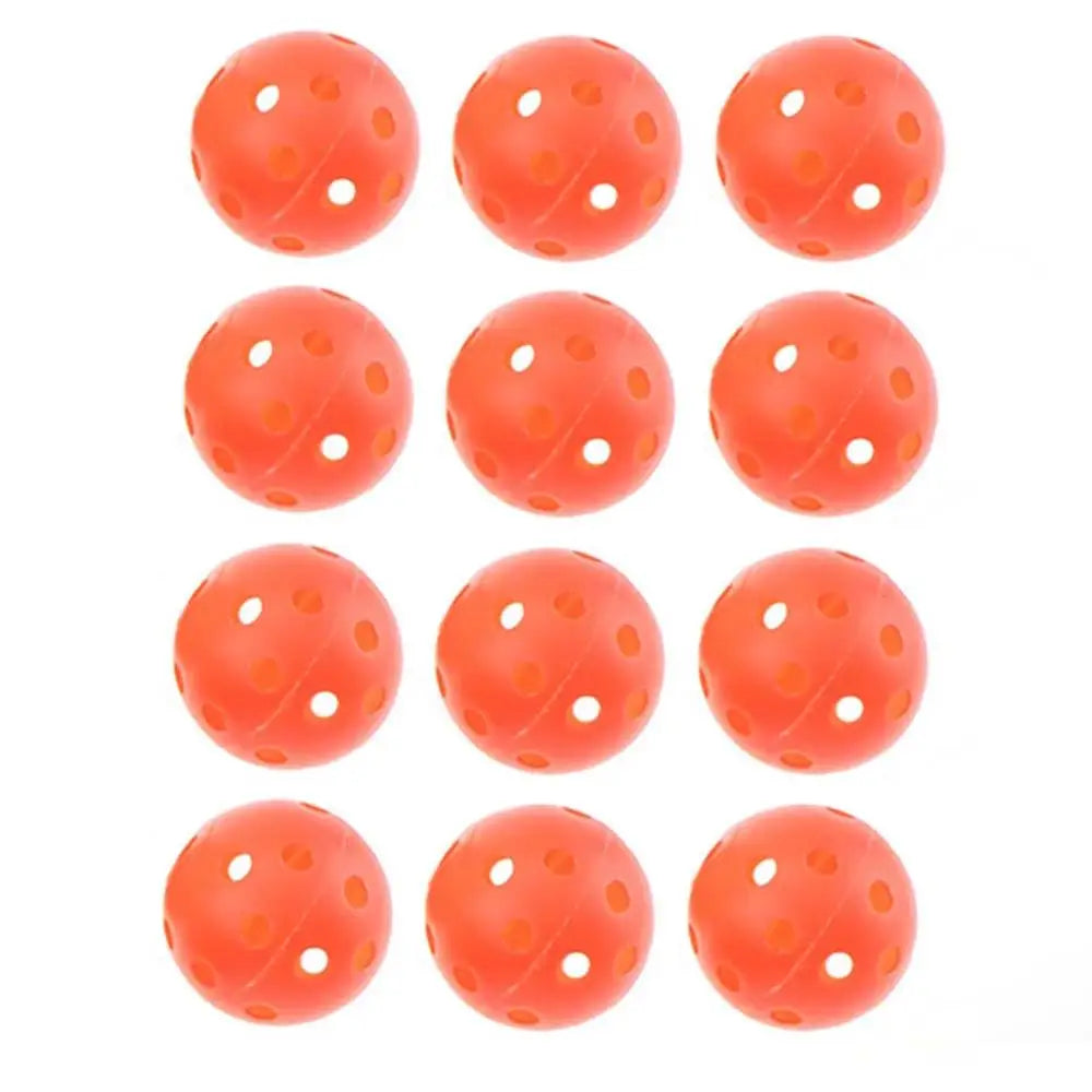 12/50pcs 42MM Practice Golf Balls Plastic Airflow Golf Ball Colorful Golf Practice Equipment