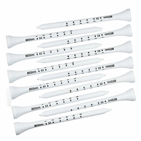 40pcs 83mm Golf  Wood Tees Professional System White Wooden  Striped Digital Scale Golf Tees Accessories Golf Training Aids
