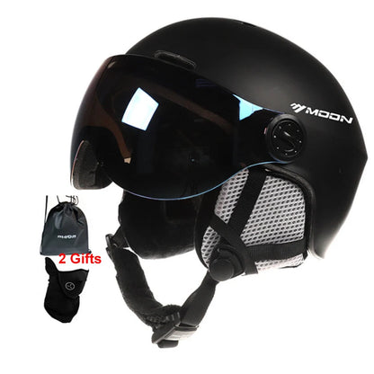 MOON Goggles Skiing Helmet Integrally-Molded PC+EPS High-Quality Ski Helmet Outdoor Adult Sport Ski Snowboard Skateboard Helmets