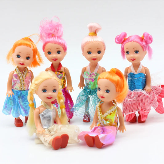 1pc 3.5inch Popular Fashion Dolls Toys Girl Dolls , Super Cute Small Dolls 10cm