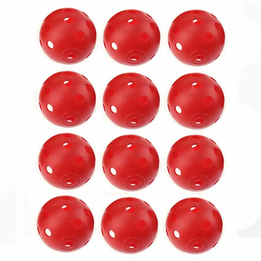 12/50pcs 42MM Practice Golf Balls Plastic Airflow Golf Ball Colorful Golf Practice Equipment