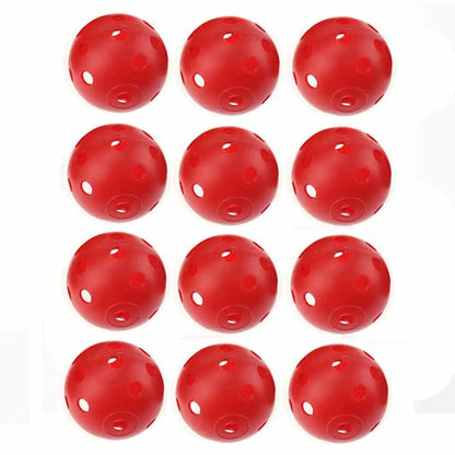 12/50pcs 42MM Practice Golf Balls Plastic Airflow Golf Ball Colorful Golf Practice Equipment