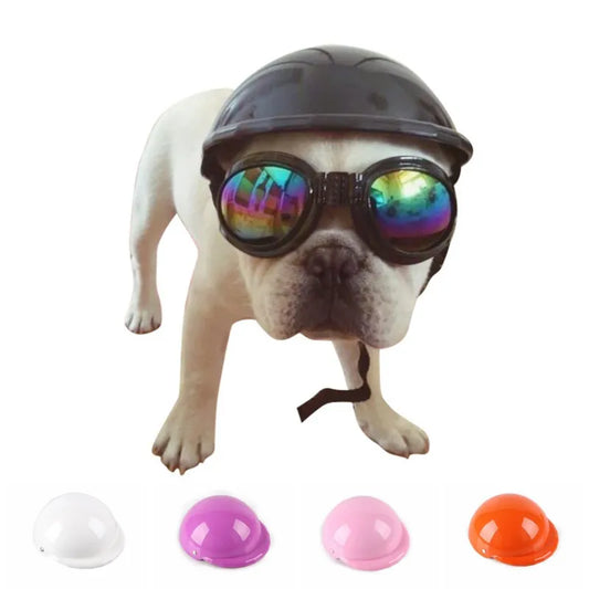 Dog Helmets for Motorcycles Cool ABS Fashion Pet Dog Hat Helmet Plastic Pet Protect Ridding Cap SML