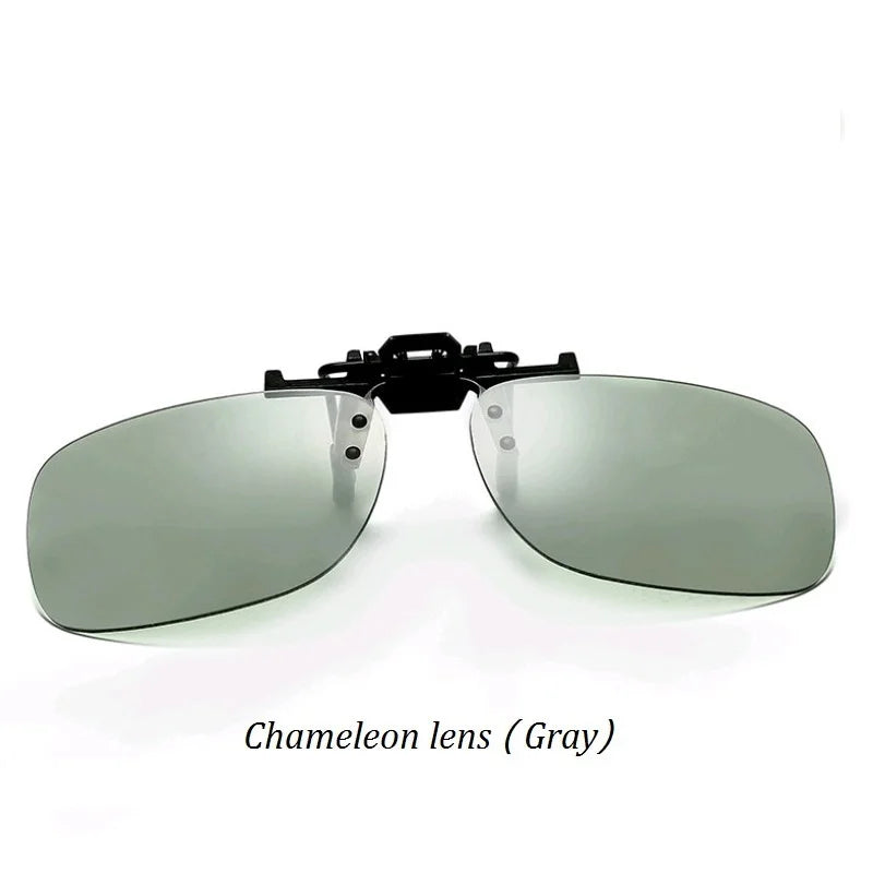 Photochromic Polarized Clip on Sunglasses Near-Sighted Driving Night Vision Lens Anti-Uva Anti-Uvb Sunglasses Clip De Sol UV400