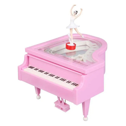 Heart Shape Dancing Ballerina Music Box PLastic Jewellery Box  Carousel Hand Crank Music Box Mechanism Gift for Valentine's Day