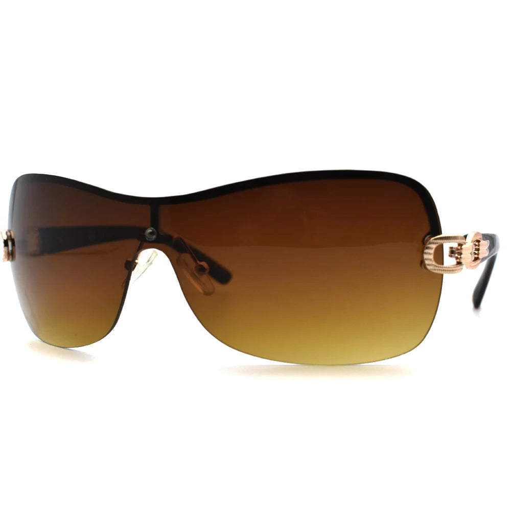 Fashion Trend 2021 Sunglasses Women Brand Designer Oversized Rimless Sunglass Metal Chain Legs Shades for Womens Zonnebril Dames