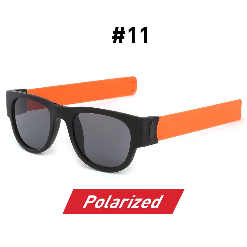Fancy Slap Wristband Men Polarized Wrist Sunglasses Folding Women Roll Bracelet 2025 Trend Foldablen Square Sun Glasses