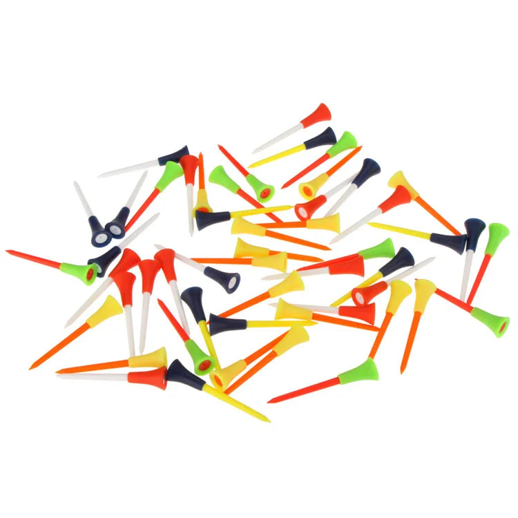 30/100 Pcs Plastic Golf Tees Multi Color 8.3CM 72mm 54mm Durable Rubber Cushion Top Golf Tee Golf Accessories for Golf Sprot New