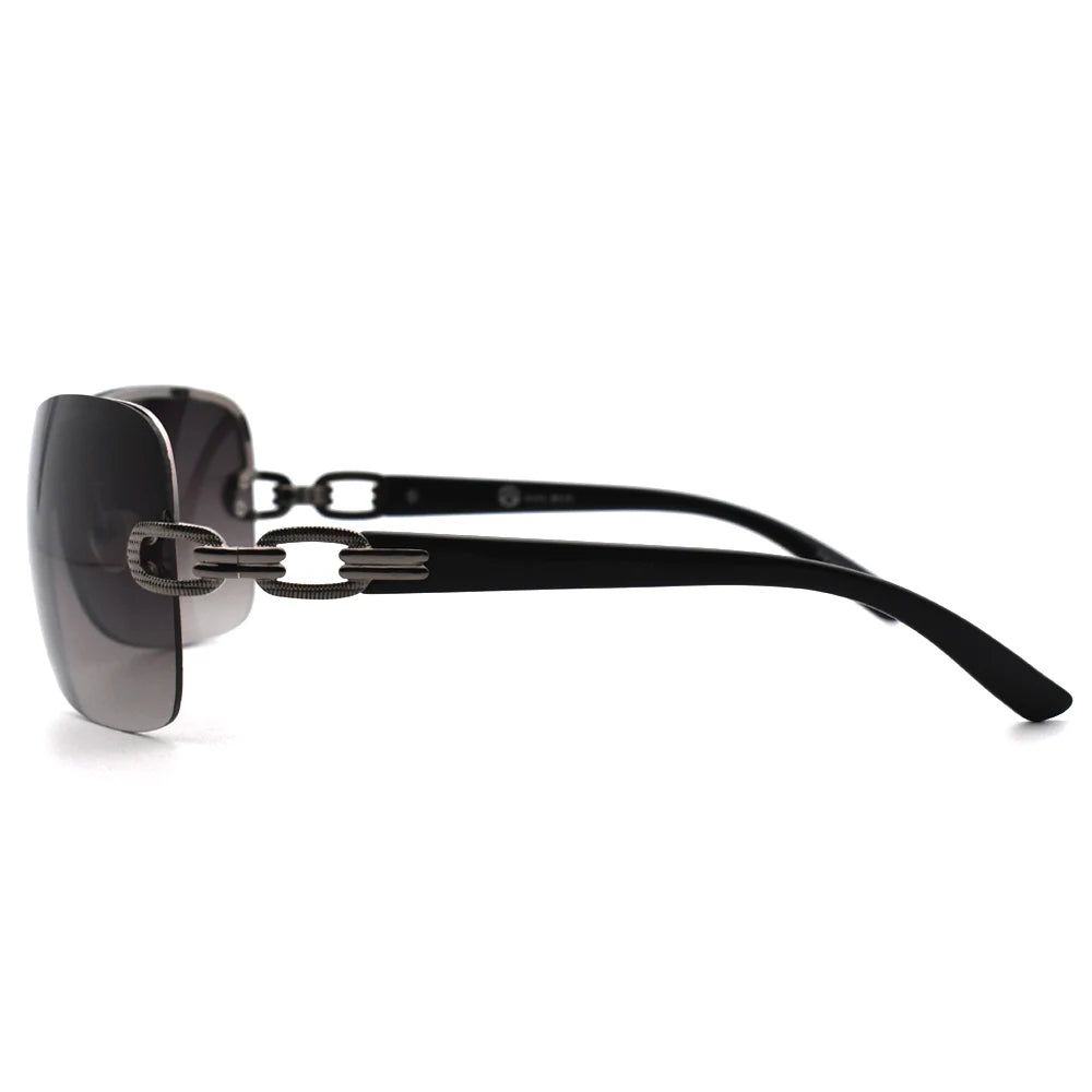 Fashion Trend 2021 Sunglasses Women Brand Designer Oversized Rimless Sunglass Metal Chain Legs Shades for Womens Zonnebril Dames