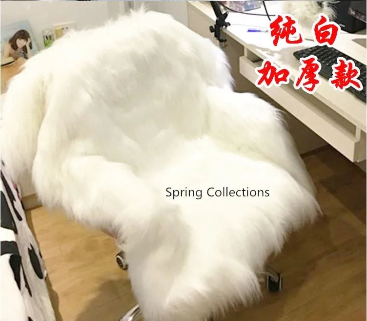 160*50cm White 9cm Thicken Encryption Plush Faux Fur Fabric Decor DIY Fabric Tissue Counter Backdrop Cloth