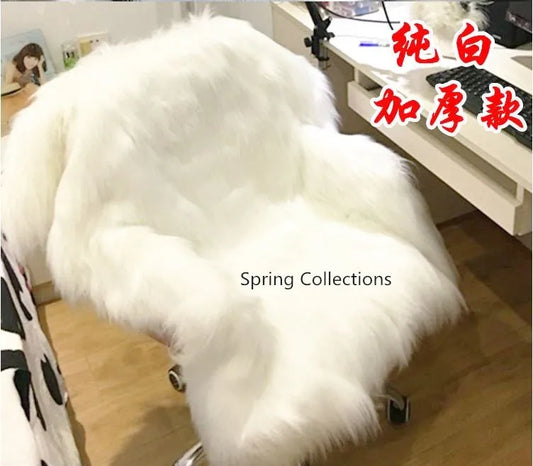 160*50cm White 9cm Thicken Encryption Plush Faux Fur Fabric Decor DIY Fabric Tissue Counter Backdrop Cloth