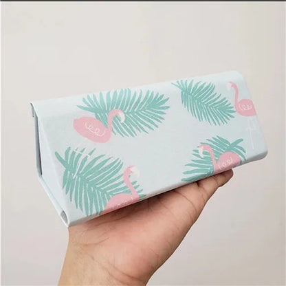 Mimiyou Top-Grade PU Spectacle Cases for Eyeglasses Fashion Folding Sunglasses Box Bag Portable Triangle Eyewear Protector