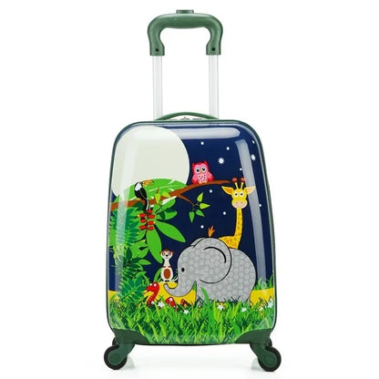 Children Trolley Rolling Luggage 18 Inch Universal Wheel Cartoon Dinosaur Suitcase 13 Inch Travel Bag Backpack Drag Box for Kids