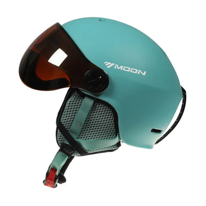 MOON Goggles Skiing Helmet Integrally-Molded PC+EPS High-Quality Ski Helmet Outdoor Adult Sport Ski Snowboard Skateboard Helmets