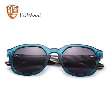 HU WOOD Polarized Sunglasses Fishing for Men Womens Wood Sunglasses Travel Bamboo Sunglass Driving Shade UV400 Lens GR8014