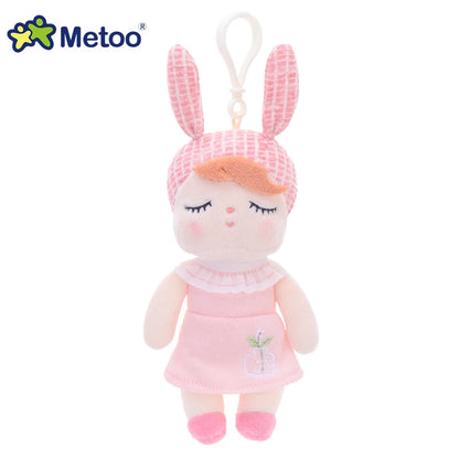 Metoo Doll Stuffed Toys Plush Animals Soft Baby Kids Toys for Girls Boys Kawaii Mini Angela Rabbit Pendant Keychain