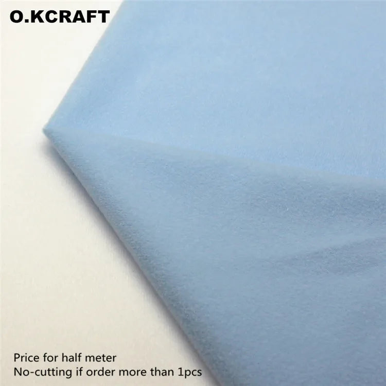 40x50cm 30Colors Cheapest Polyester Loop Fleece Fabric Tricot Velvet Brushed Fabrics for Patchwork  Sew Doll Stuffed Toys Cloth