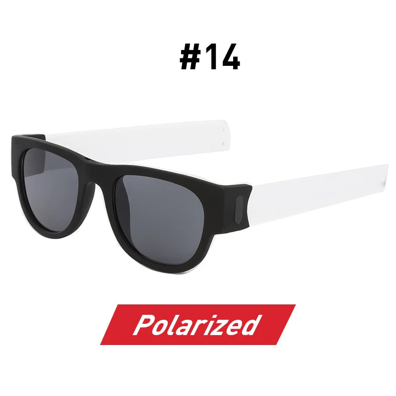 Fancy Slap Wristband Men Polarized Wrist Sunglasses Folding Women Roll Bracelet 2025 Trend Foldablen Square Sun Glasses