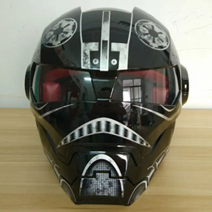 Masei Bright Black Warrior Mens Womens Iron / Men Helmet Motorcycle Helmet Half Helmet Open Face Helmet Casque Motocross