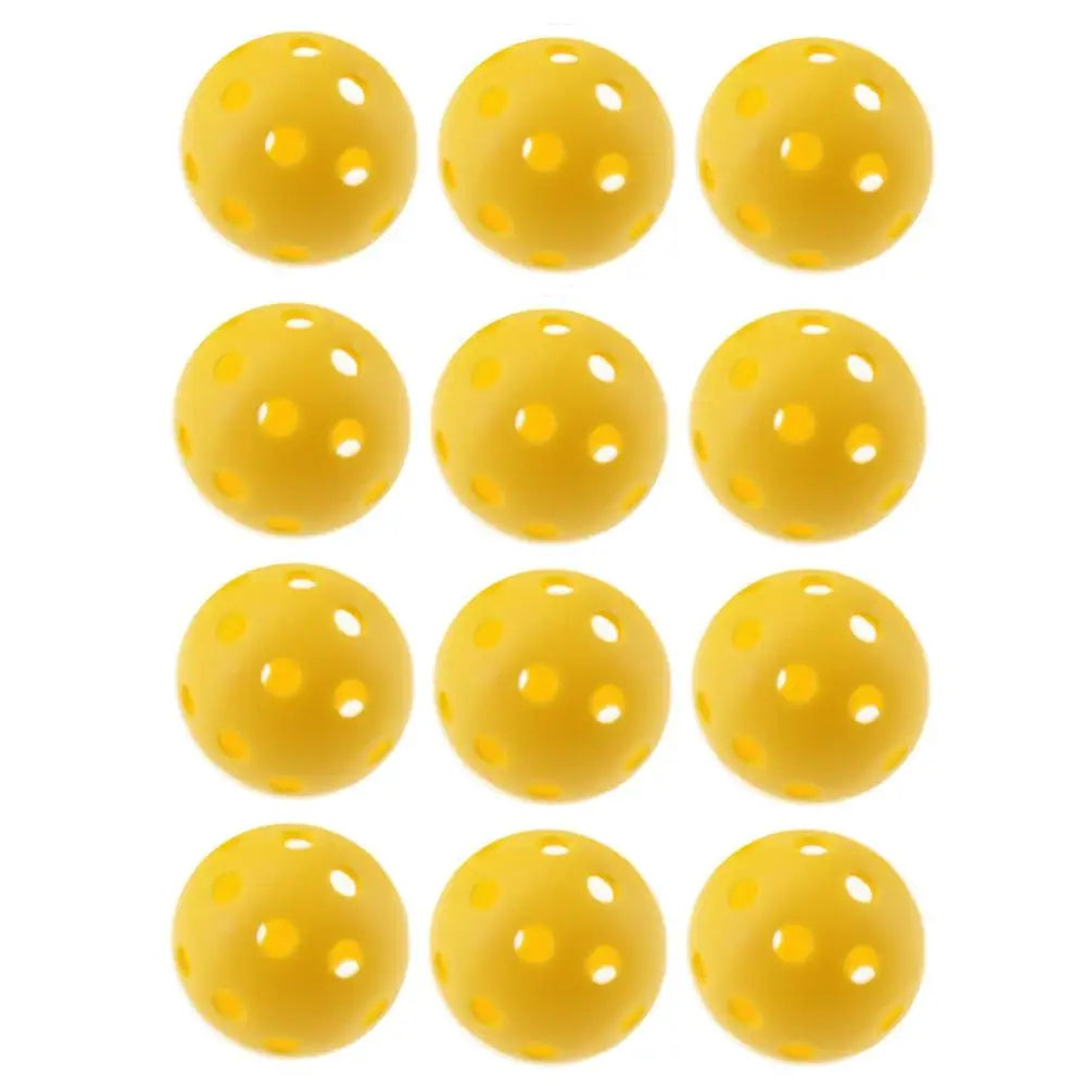 12/50pcs 42MM Practice Golf Balls Plastic Airflow Golf Ball Colorful Golf Practice Equipment