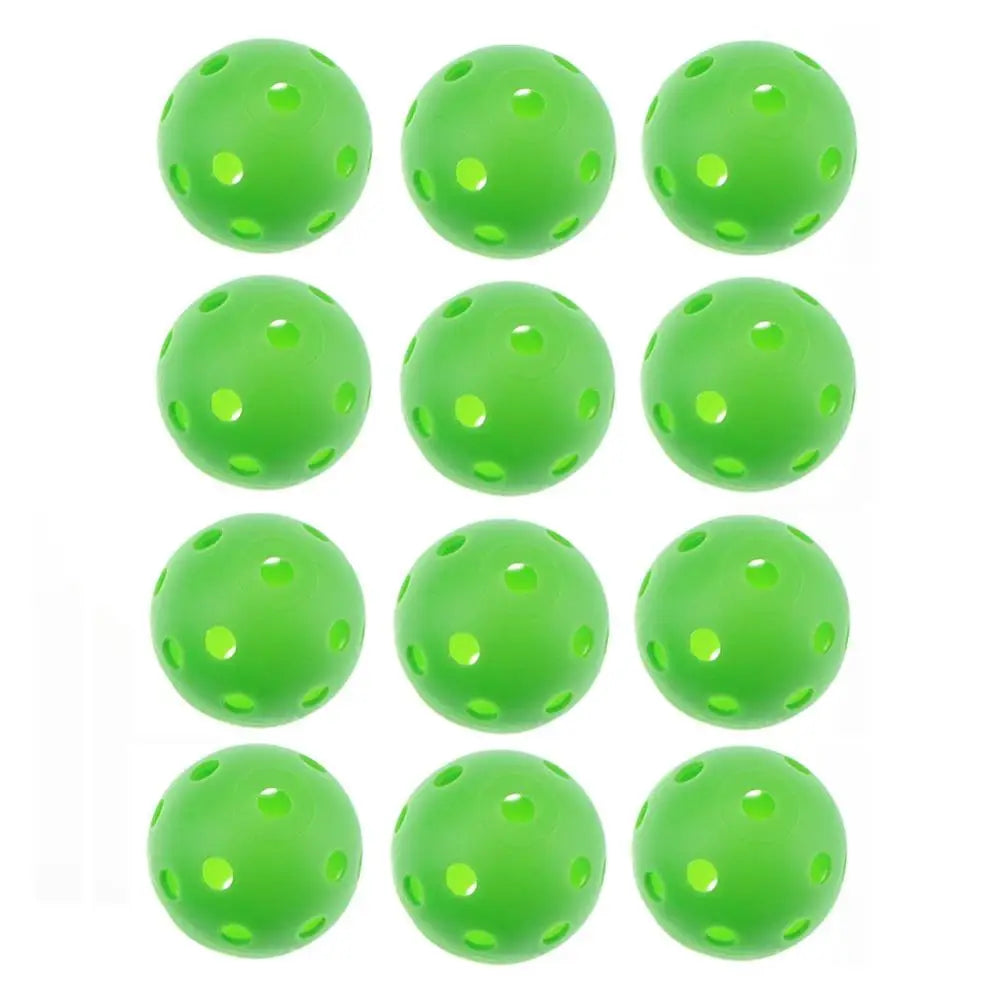 12/50pcs 42MM Practice Golf Balls Plastic Airflow Golf Ball Colorful Golf Practice Equipment