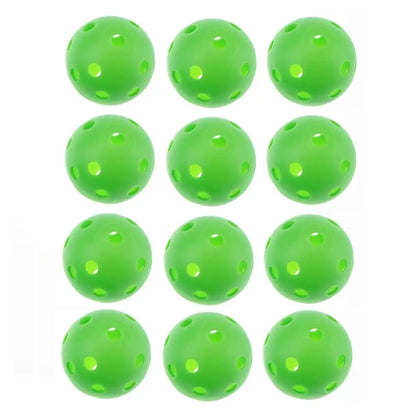 12/50pcs 42MM Practice Golf Balls Plastic Airflow Golf Ball Colorful Golf Practice Equipment