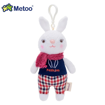 Metoo Doll Stuffed Toys Plush Animals Soft Baby Kids Toys for Girls Boys Kawaii Mini Angela Rabbit Pendant Keychain
