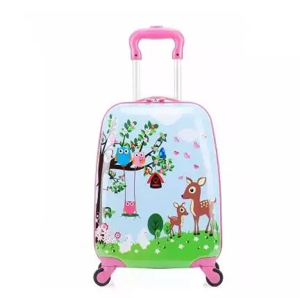 Children Trolley Rolling Luggage 18 Inch Universal Wheel Cartoon Dinosaur Suitcase 13 Inch Travel Bag Backpack Drag Box for Kids