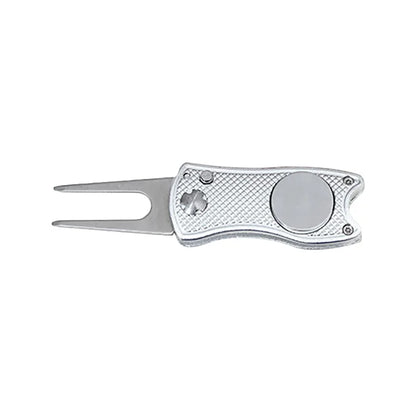 Mini Foldable Golf Divot Tool With Golf Ball Tool Marker Pitch Cleaner Golf Pitchfork Golf Accessories Putting Green Fork