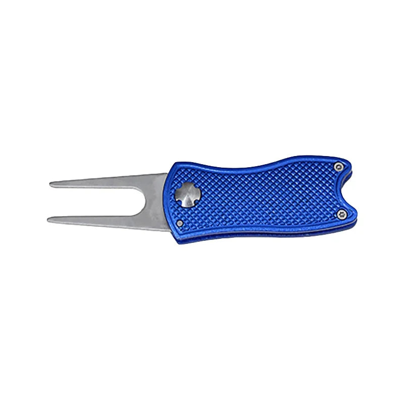 Mini Foldable Golf Divot Tool With Golf Ball Tool Marker Pitch Cleaner Golf Pitchfork Golf Accessories Putting Green Fork